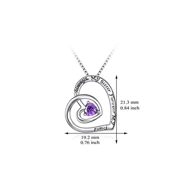 Gifts Sterling Silver Sister Necklace