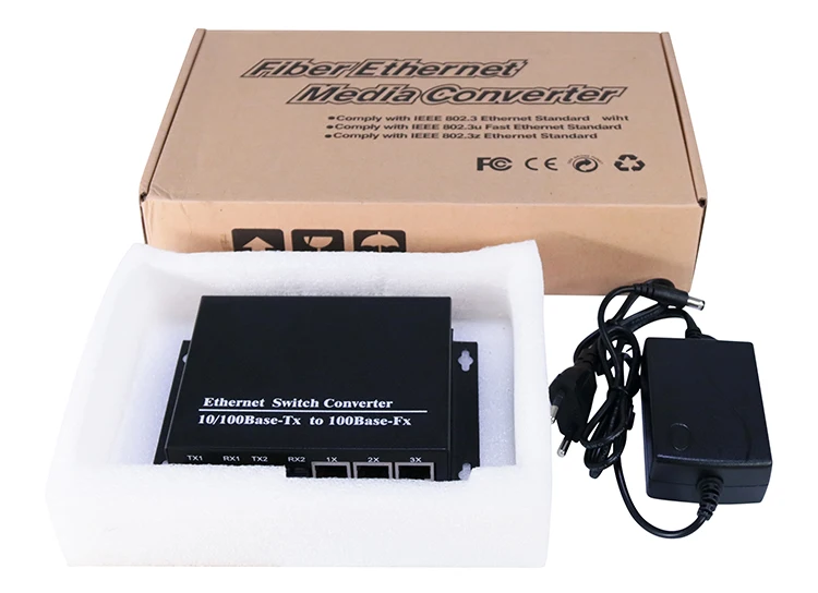 New Model Dual Fiber Compatible Huawei Industrial 3 Port Ethernet Switch