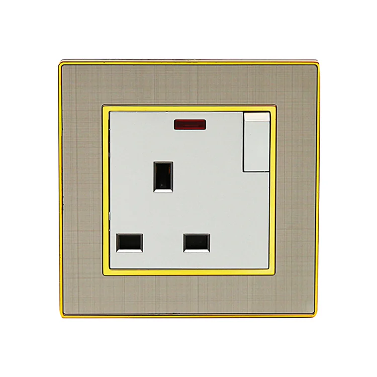 Acrylic Wall Switch Luxury Gold Design Light Switch 1/2/3/4gang Electrical Switch