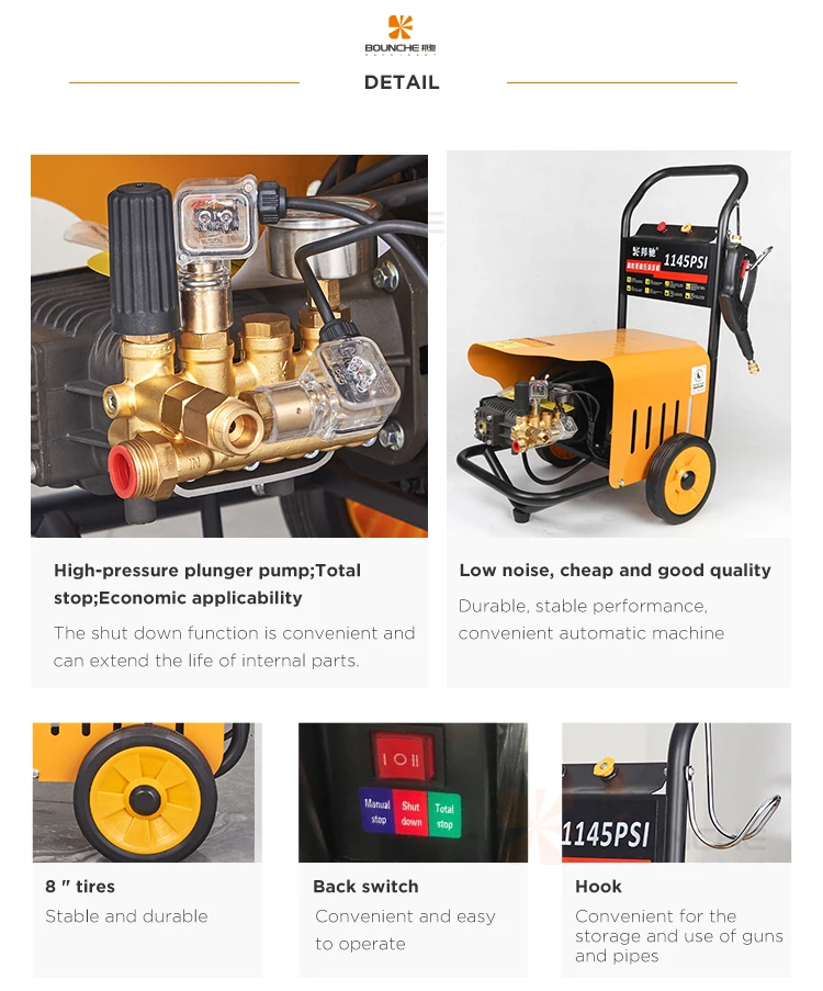 200 Bar High Pressure Water Jet Cleaning Washing Car Cleaning Machine