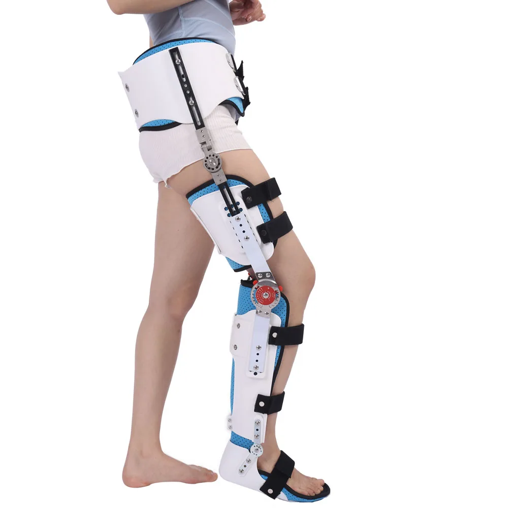 Orthopedic Adjustable Leg Support Hinged Rom Knee Brace Hip Abduction