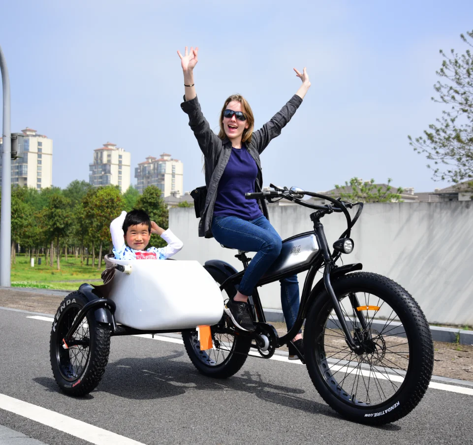 Велосипед трёхколёсный взрослый с детским креслом
