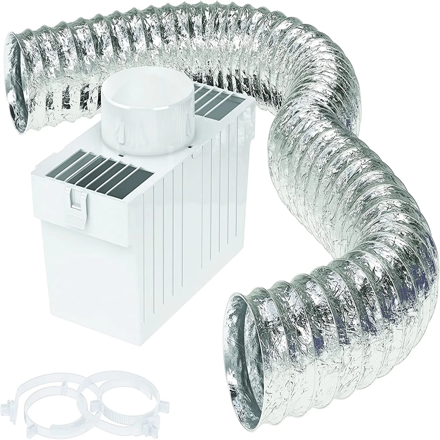 Dryer Lint Trap Kit,Indoor Venting With Supurrflex Flexible Metallic