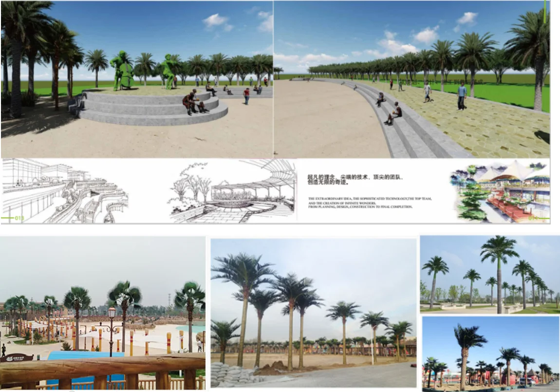 Royal Palm Tree Ornamental Artificial Washingtonia Robusta Palm Trees