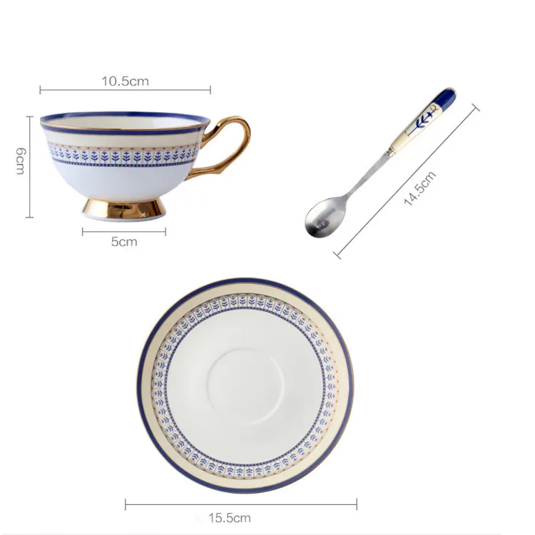 Ceramic Water Mug Afternoon Tea Cup Gold Edge European Style  Coffee Cup