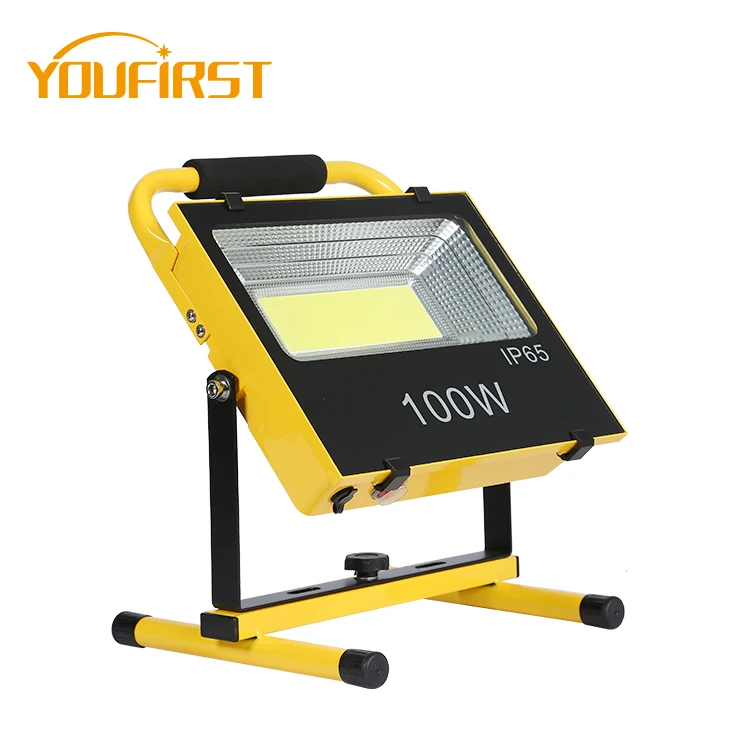 Commercial automatic waterproof ip65 50 100 watt hot sale rechargeable led floodlight