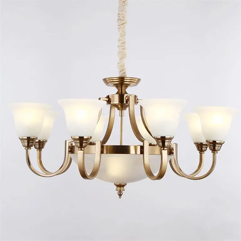 Hanging Pendant Lamp Ceiling Lighting Led Popular Noble Home Decor Art Glass Chandelier Luxury