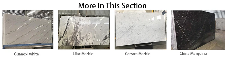 Factory Price China Guangxi Natural White Marble Custom Size 20mm Thick Slabs