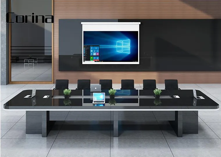 Office Furniture Conference Room Table And Chairs Sets Modern Black