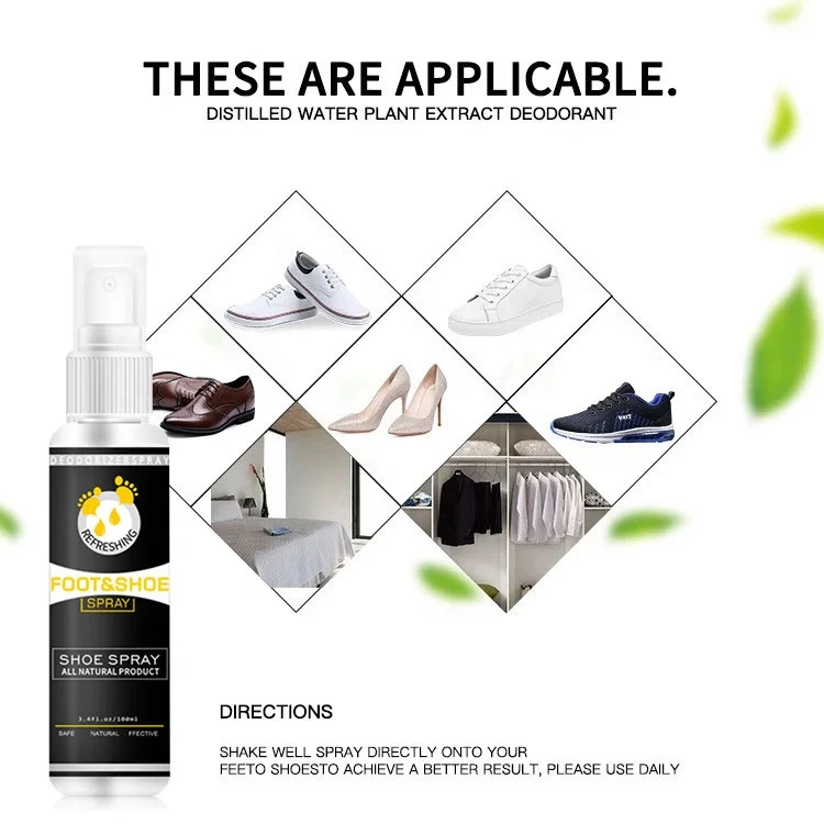 Hot selling shoe cleaner spray cleaning liquid foot plant extract deodorant waterproof foot shoe waterproof spray