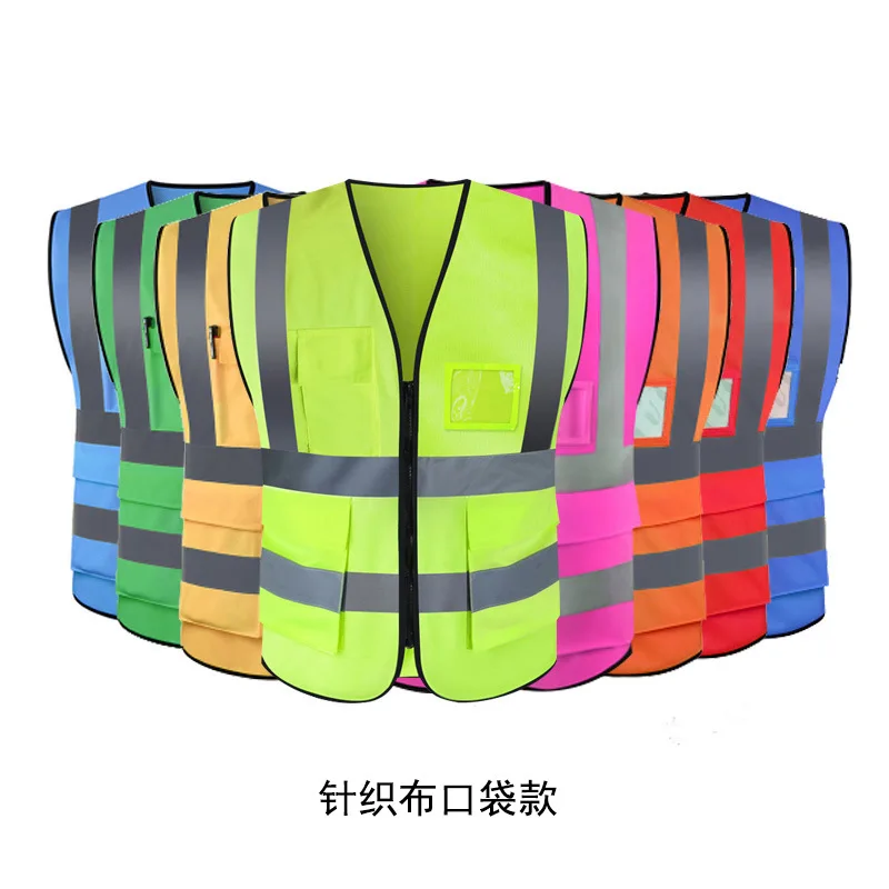 Safety Vest Garment 100 Polyester Reflective Vest Custom Printed Logo