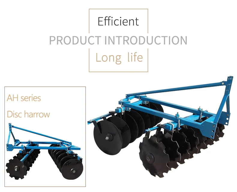 Medium 3 Pointed Mounted Farm Land Equipment Atv Disk Harrow For Sale