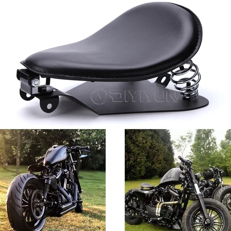 Motorcycle Solo Seat Spring W/Base For Harley Chopper Bobber 