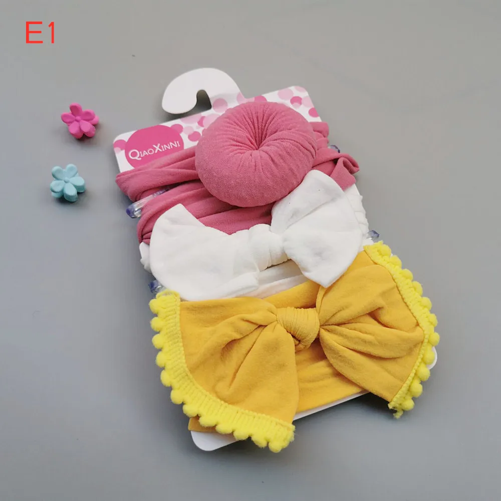 3pcs/set Baby Headbands For Newborn Baby Girls Bow Knot Truban Kids