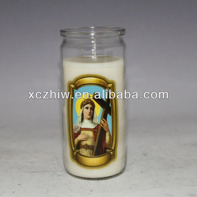 One Dollar Shop Candle Burning Time 4days One Dollar Shop Religious Candle Glass Dia6.3cm