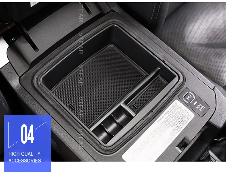 Vtear For Toyota Prado Car Armrest Storage Box Central Container Holder ...