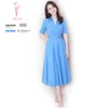 Royal blue silk shirt dress for women dress manufacturer small orders