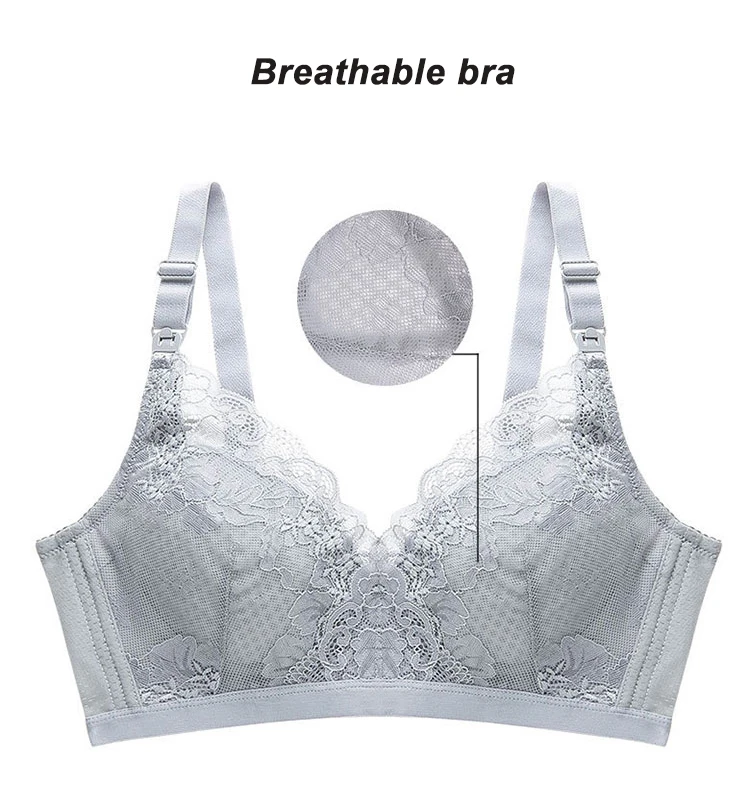 Wireless Plus Size Nursing Bra Lace Breastfeeding Bra Gather Pregnant Bra Comfortable Buy