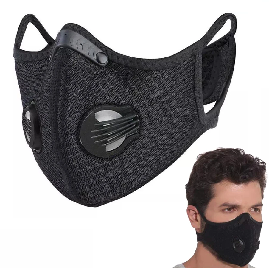 
2020 Sports Bike Riding Face Maskes With Filters Outdoor Anti Smog Neoprene Mesh Face Maskes Manufacturer Non-Woven Fabrics 