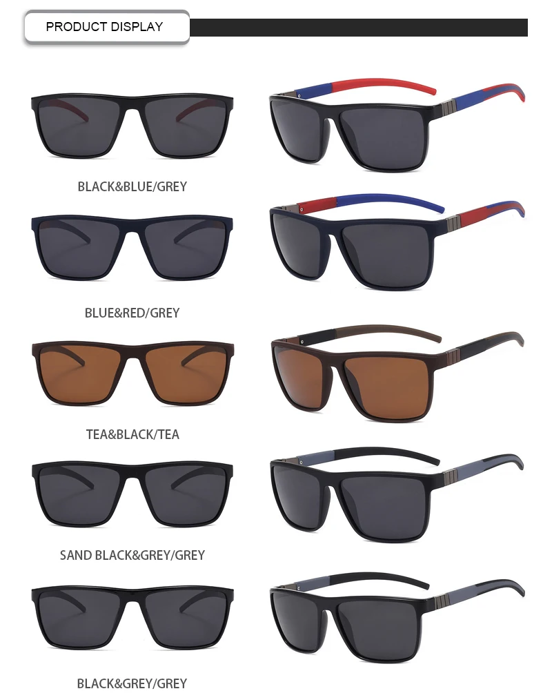 New Arrivals Fashion Men's Polarized Glasses Outdoor Driving Sunglasses