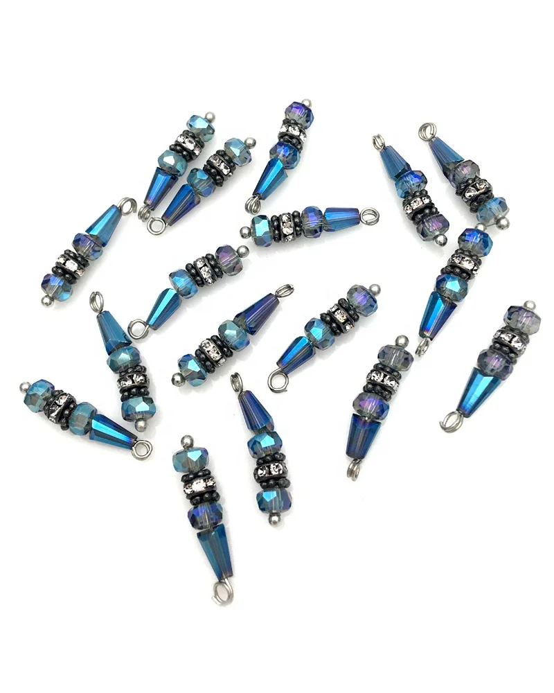 Crystal pendants for Jewelry Making DIY glass pendant for zipper slider and apparel accessories manufacture