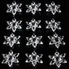 new year festive 12pcs/lot Ornament Transparent Clear Acrylic Christmas Snowflake c Tree /Window Christmas Decorations