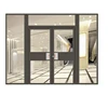 Topwindow Aluminium Double Two Way Open Exterior Front Shop Glass Entrance Opening Door Apartment Entrance Glass Door