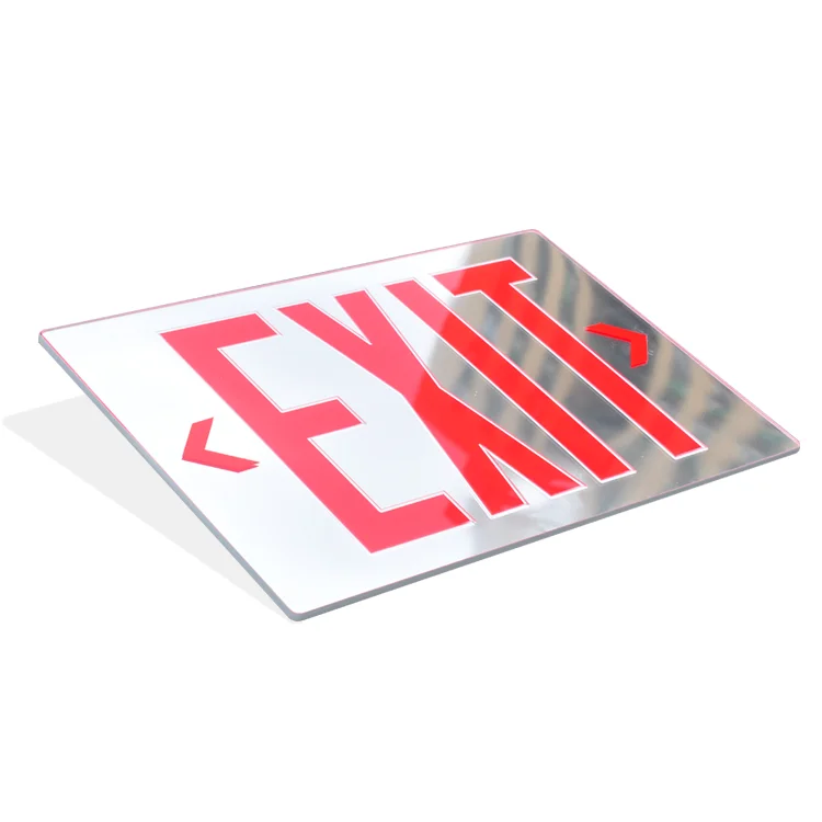 Single and Double Face Red Green Acrylic Exit Sign BOARD SALIDA parts for Mirrored  LED exit sign & emergency light