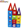 Education construction building blocks block toys set magnetic plastic titles