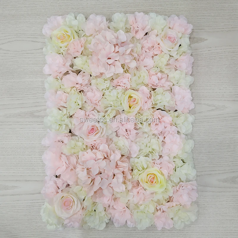 Wholesale Wedding Flower Wall Backdrop Artificial Flower Wall Panel Pink Rose Roll Up Flower