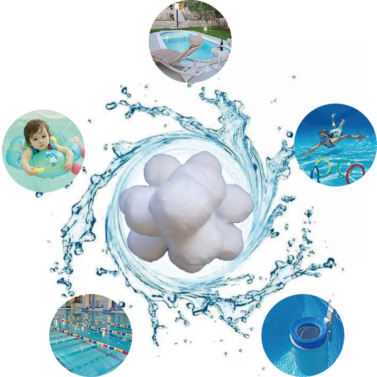 Alternative to Sand and Glass Fiber Material Filter Ball for Swimming Pool