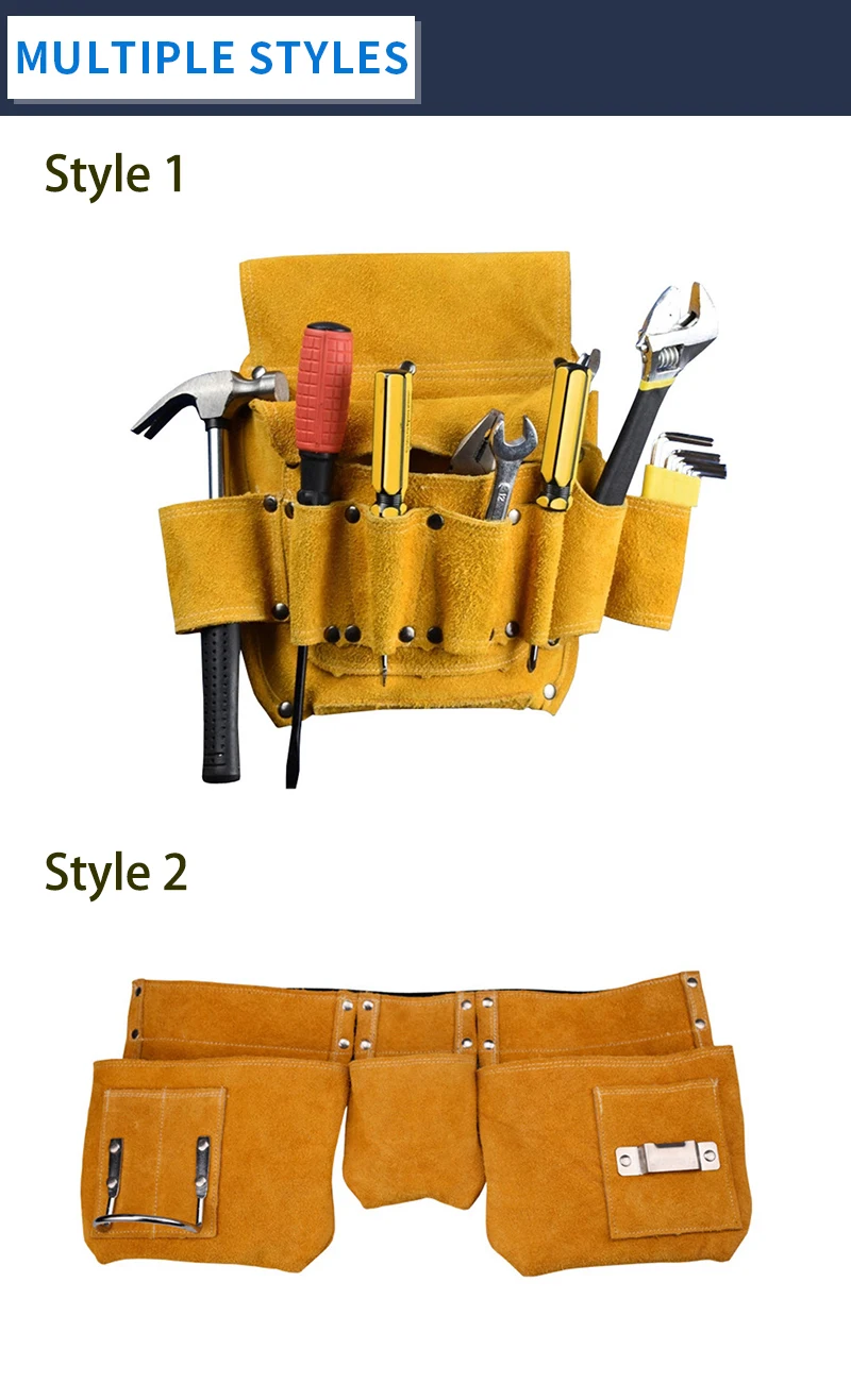 outdoor leather tool belt bag