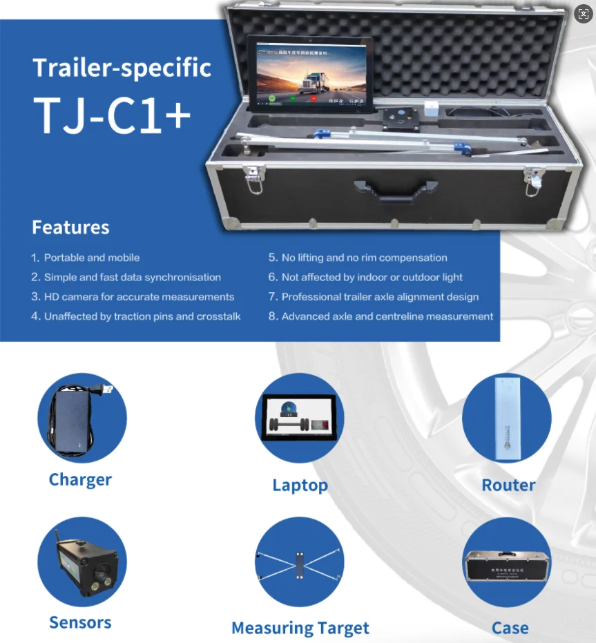 Professional Portable 3D Truck Wheel Aligner for Heavy Duty Trailer ...