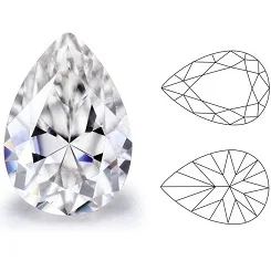 moissanite pear cut
