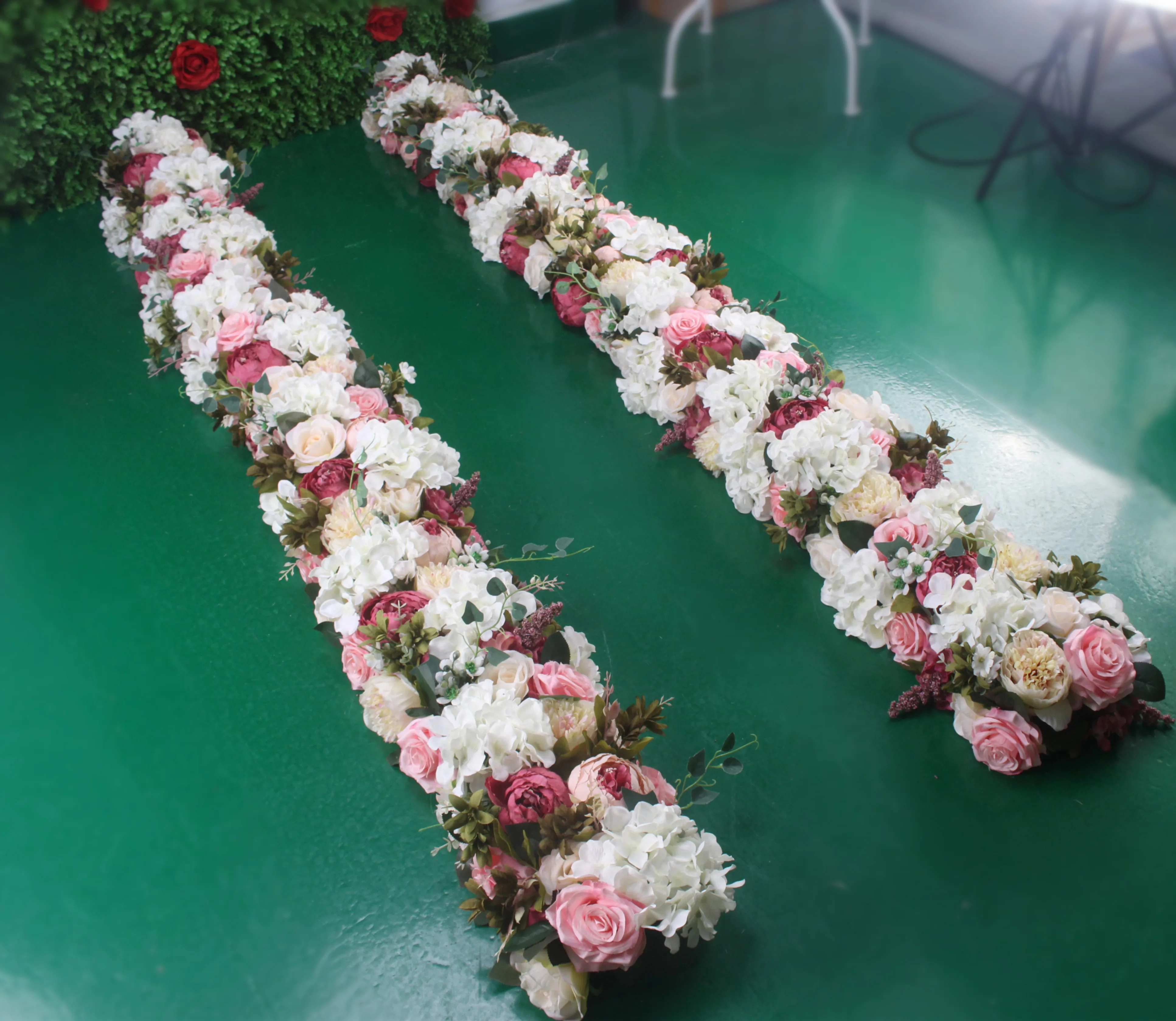 2M Luxury Artificial Flower Row for Party & Wedding Decor