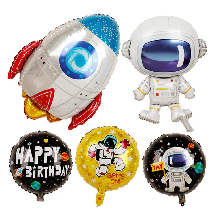 Giant Rocket Astronaut Foil Balloons Baby Boy Super Hero Favor Toys ...