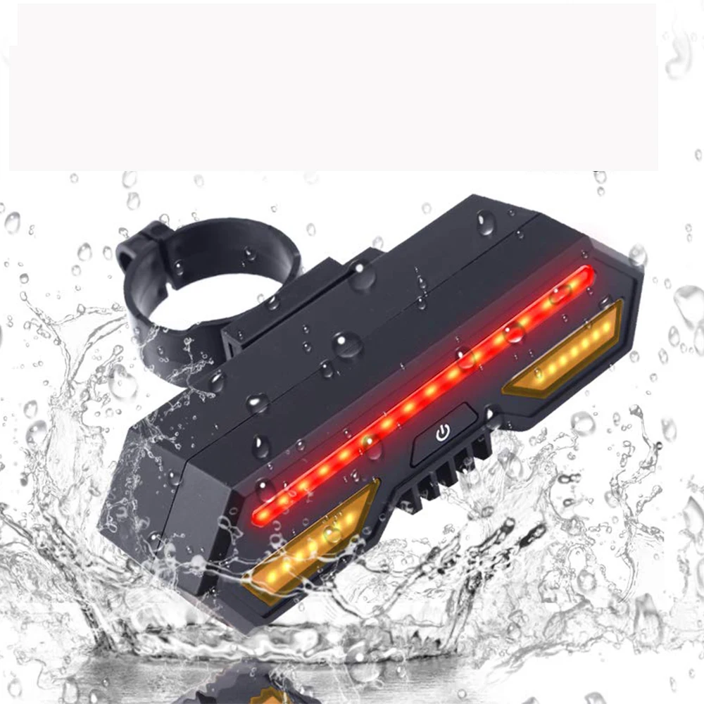 Smart Bike Tail Light Wireless Control Beams Turn Signs Usb