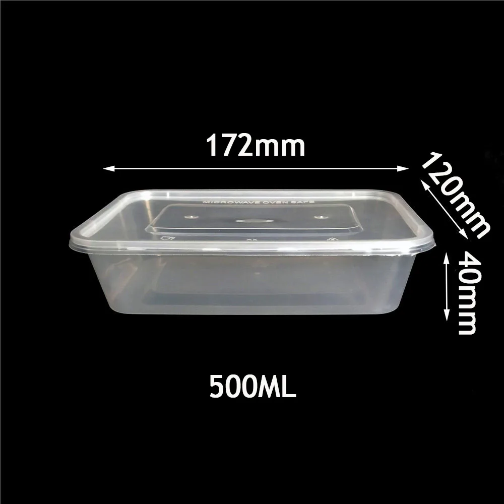 500ml Small Clear Plastic Boxes With Lids Stacking Wow Food Storage