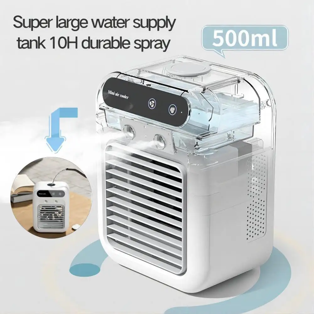 Usb Rechargeable Air Conditioner, Portable, Battery, Plastic - detail 4
