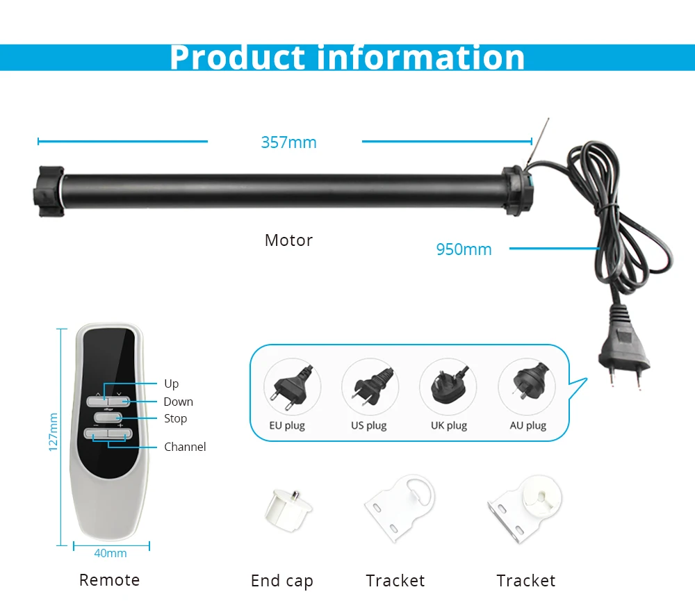 Zemismart Smart Homekit Zigbee Roller Motor For 35 38mm Tube Smart 