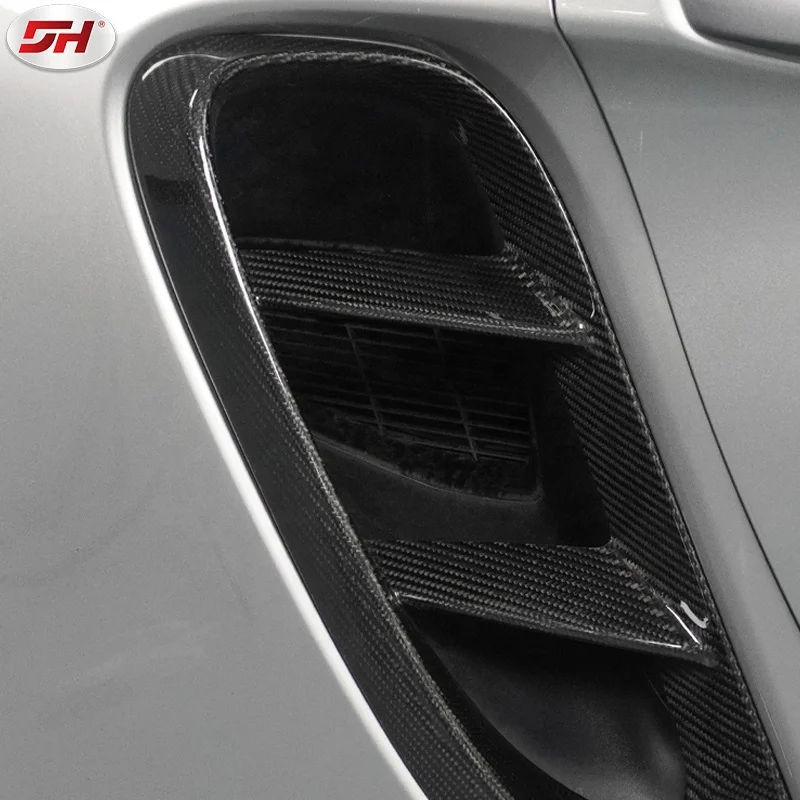 high quality real carbon fiber side fender vents air vents For Porsche 718 cayman boxster