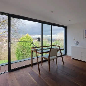 Color Negro Marco De Perfil De Aluminio Ventanas Y Puertas Correderas