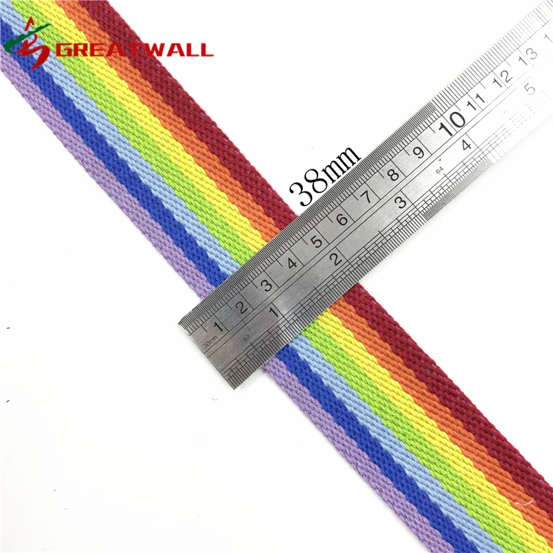 China Factory Supply Customized Webbing Tape Roll Woven Polyester Cotton Nylon Jacquard Webbing Strap nylon webbing strap
