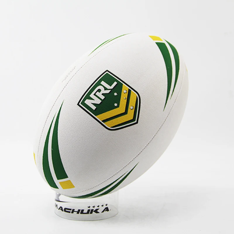 New Material Various Size Pvc Leather Machine Stitched Rugby Buy