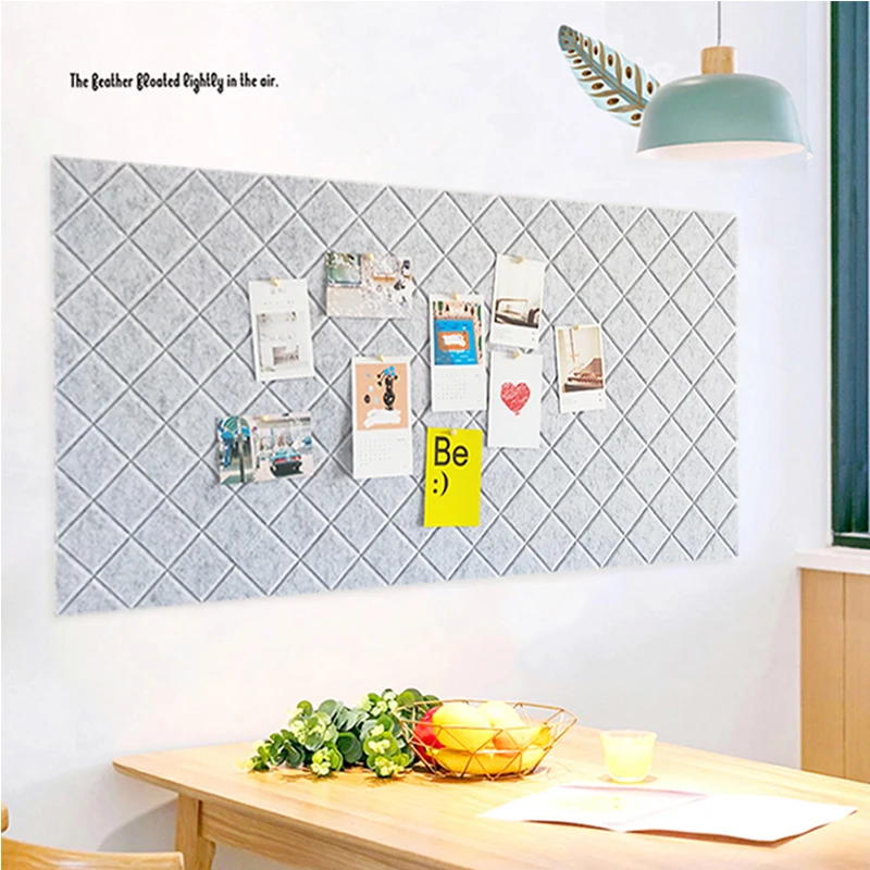factory supply customized size felt hexagon wall board sticker