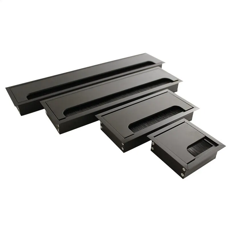 Desk Wire Hole Cover Computer Table Grommet Cable Organizer With Black