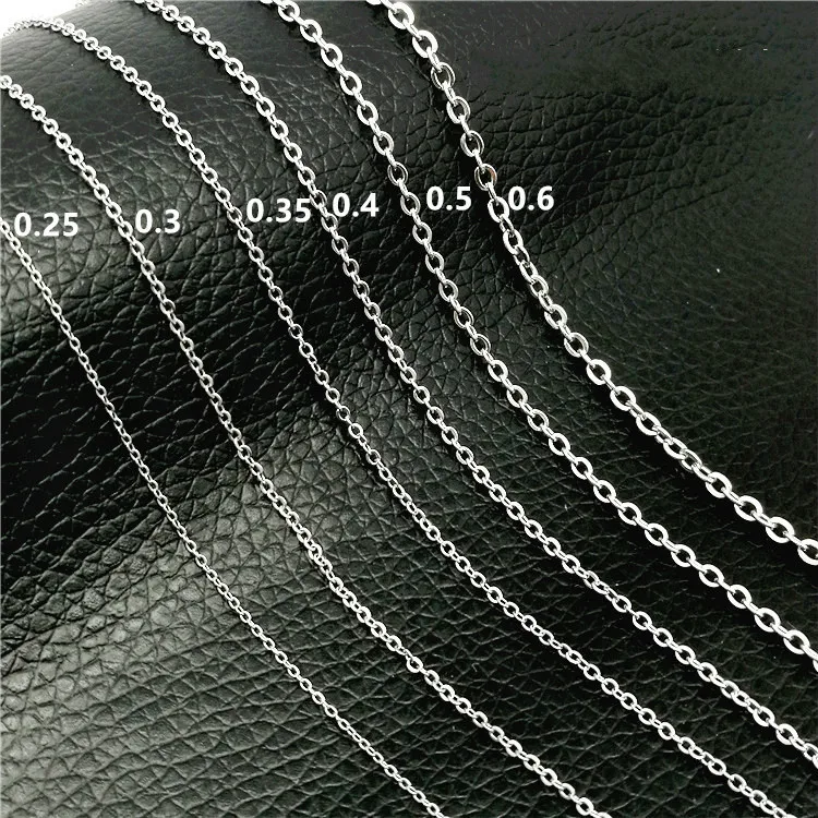 Stainless Steel Crossed Cable Chain For Pendant Necklaces Charm Bracelets Chain Link Necklace