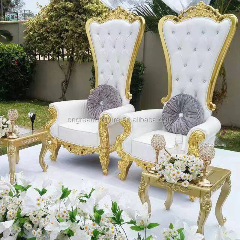 Antique Style Appearance White Color Wedding Event Furniture Loveseat Sofa