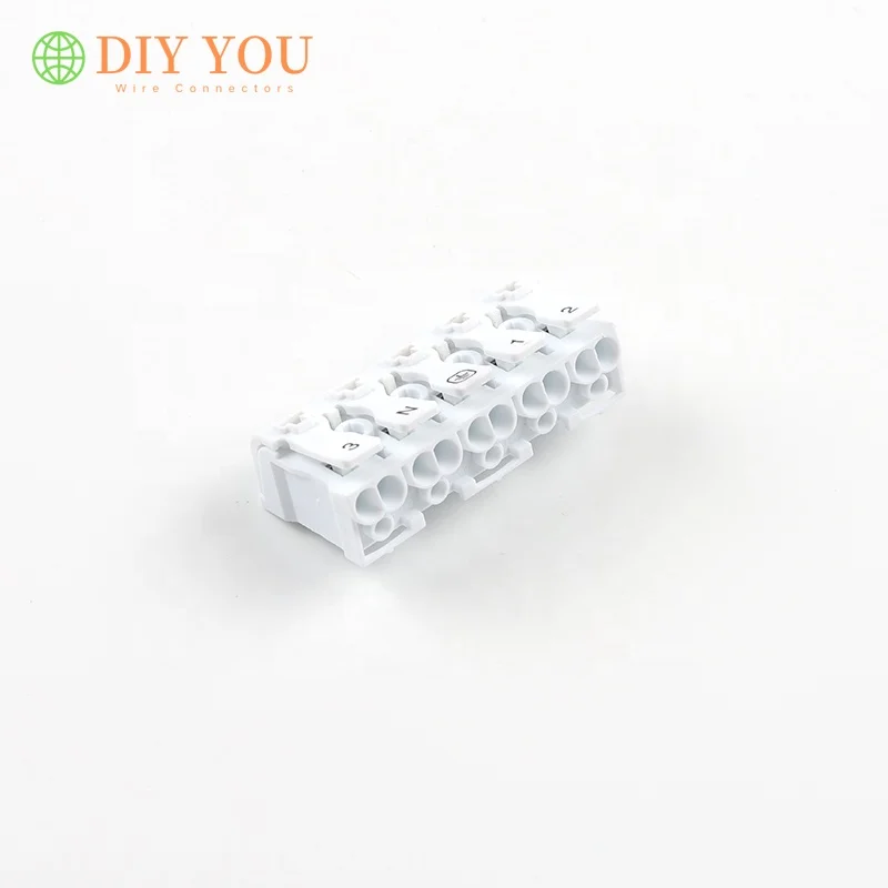 923-5 5 Pin Home Wire Quick splice Connector Led Lighting Strip push-in Connectors Press Allocate Terminal Block