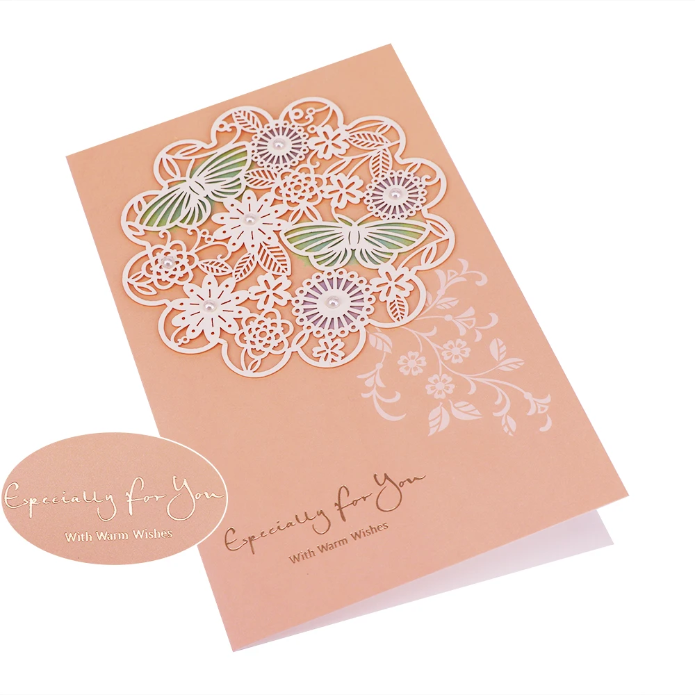 定制激光切割手工贺卡生日邀请卡设计